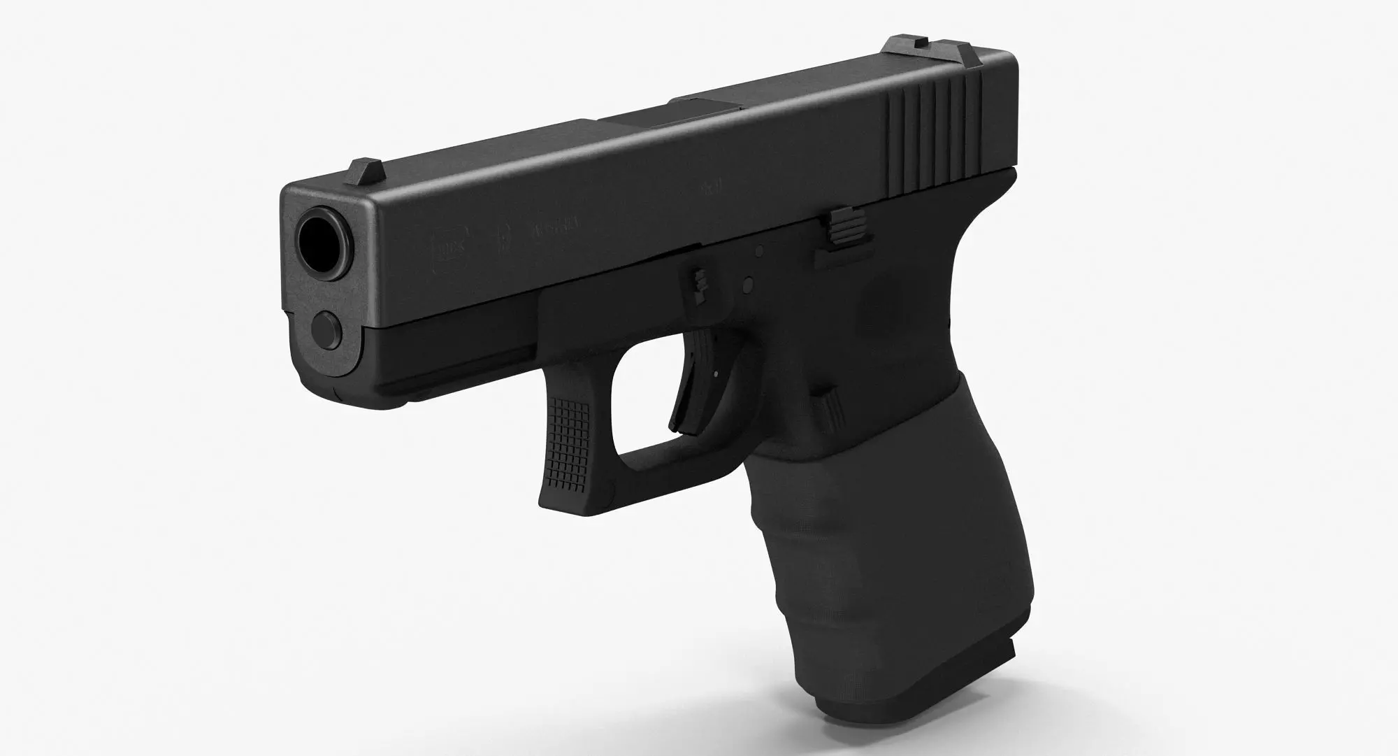 Glock 19 Handle Low-poly 3D model_0