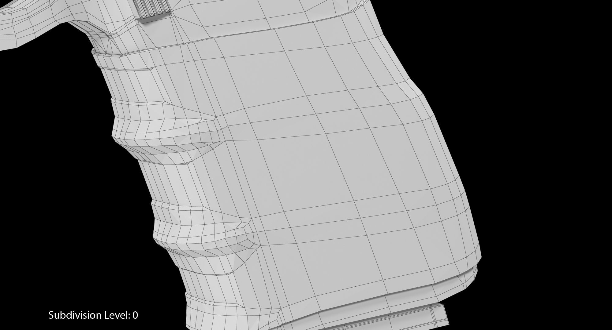 Glock 19 Handle Low-poly 3D model_5