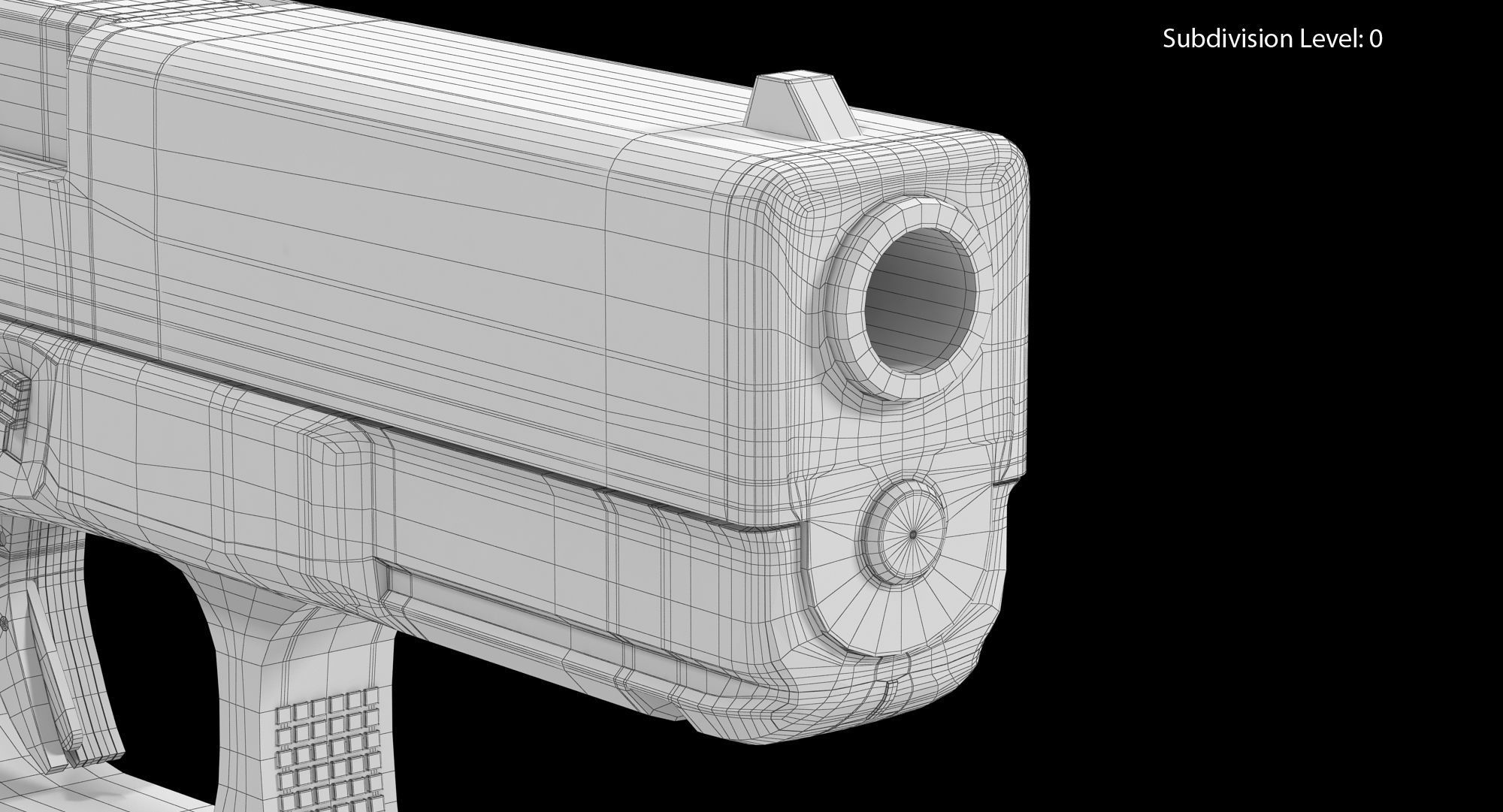Glock 19 Handle Low-poly 3D model_11