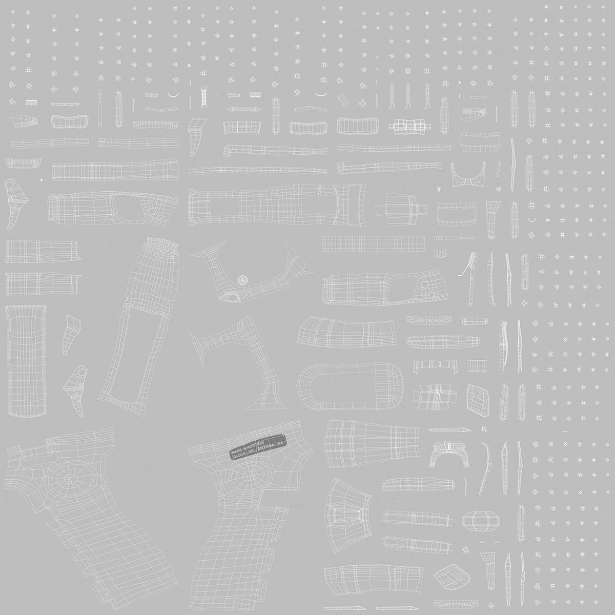 Glock 19 Handle Low-poly 3D model_22