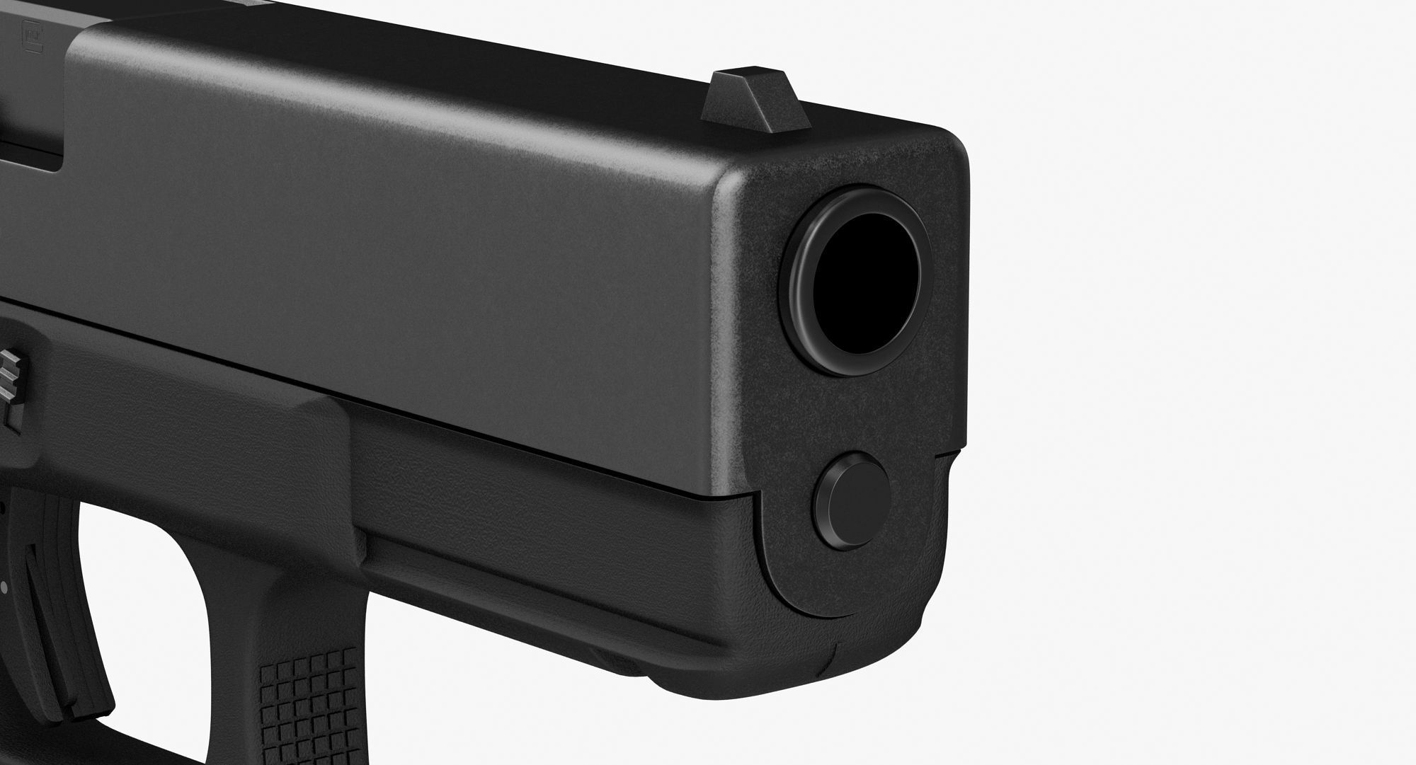 Glock 19 Handle Low-poly 3D model_10