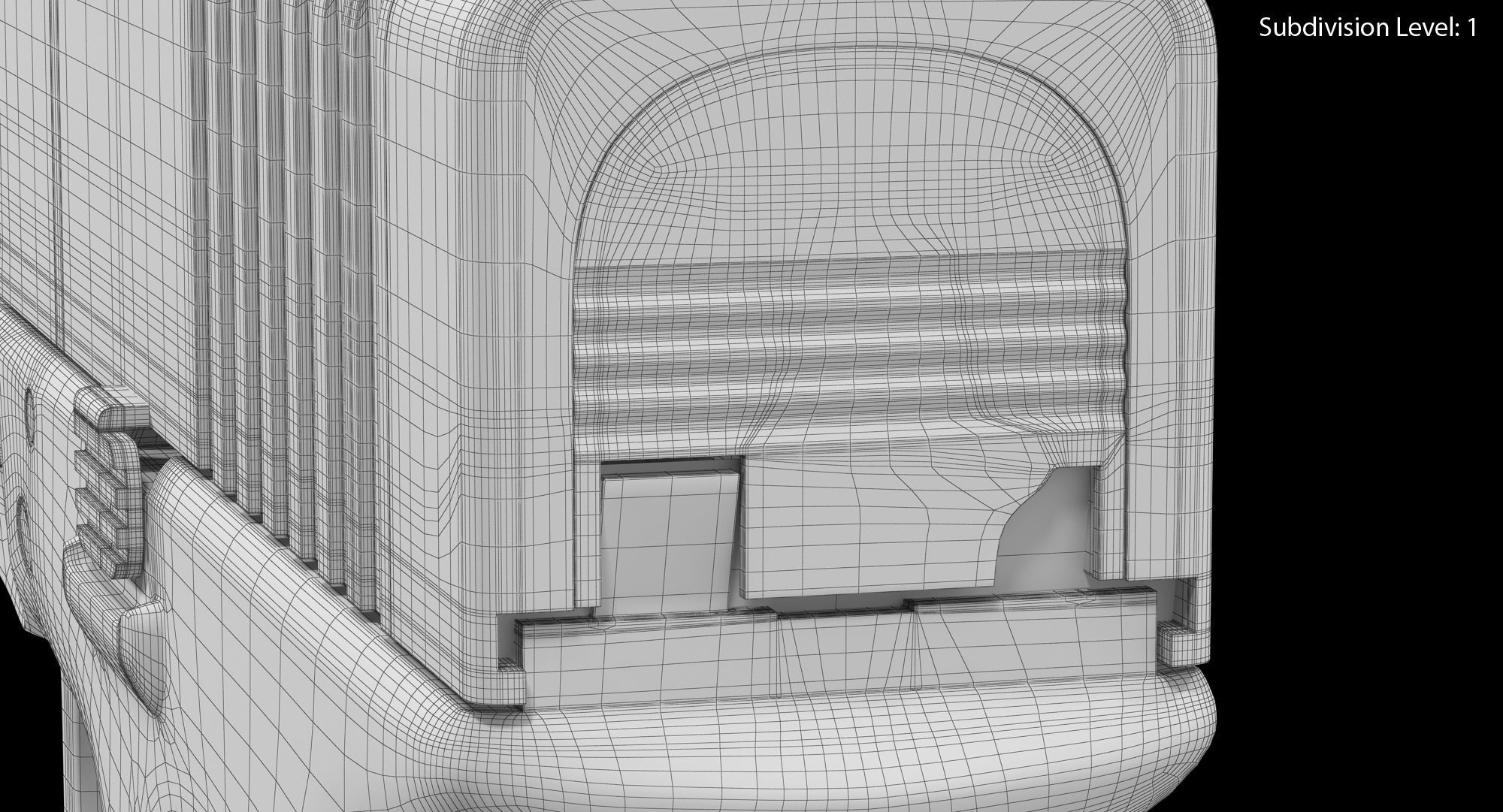 Glock 19 Handle Low-poly 3D model_18