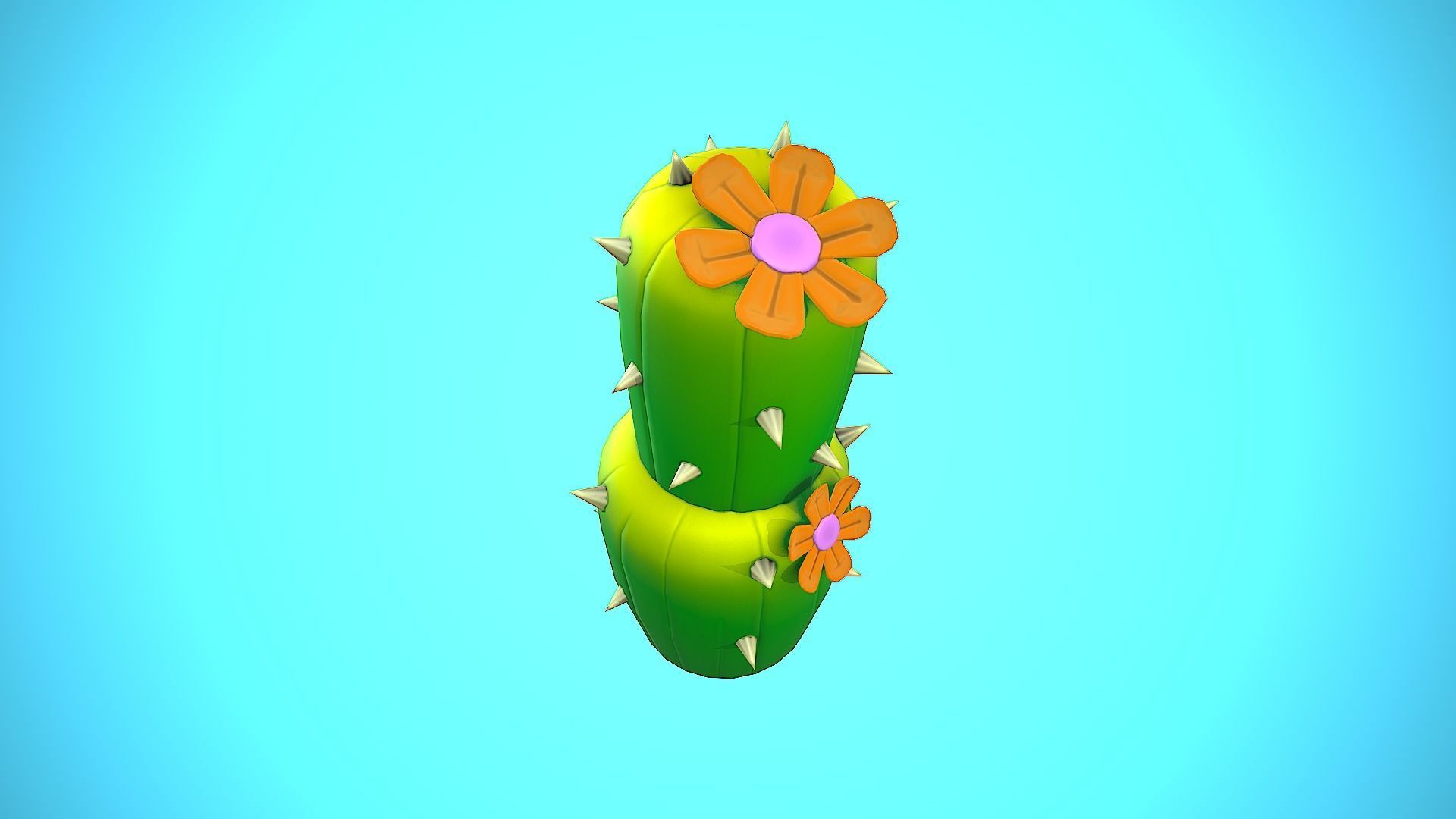 CACTUS 04 CARTOON STYLIZED Low-poly 3D model_12