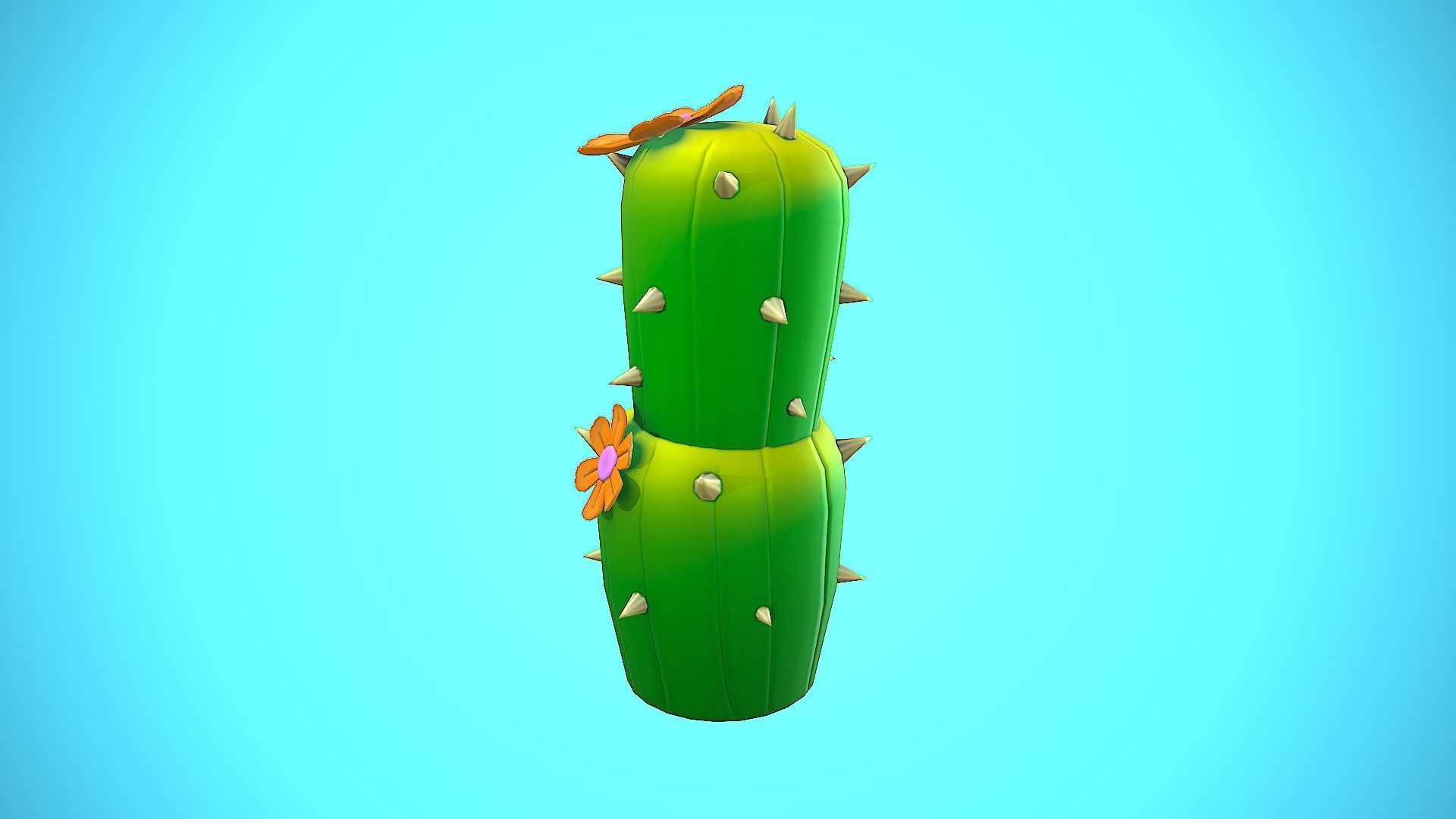 CACTUS 04 CARTOON STYLIZED Low-poly 3D model_6