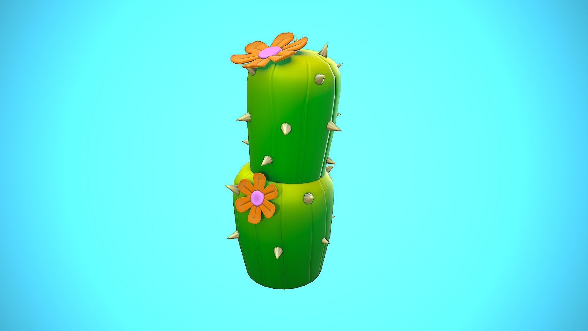 CACTUS 04 CARTOON STYLIZED Low-poly 3D model_5