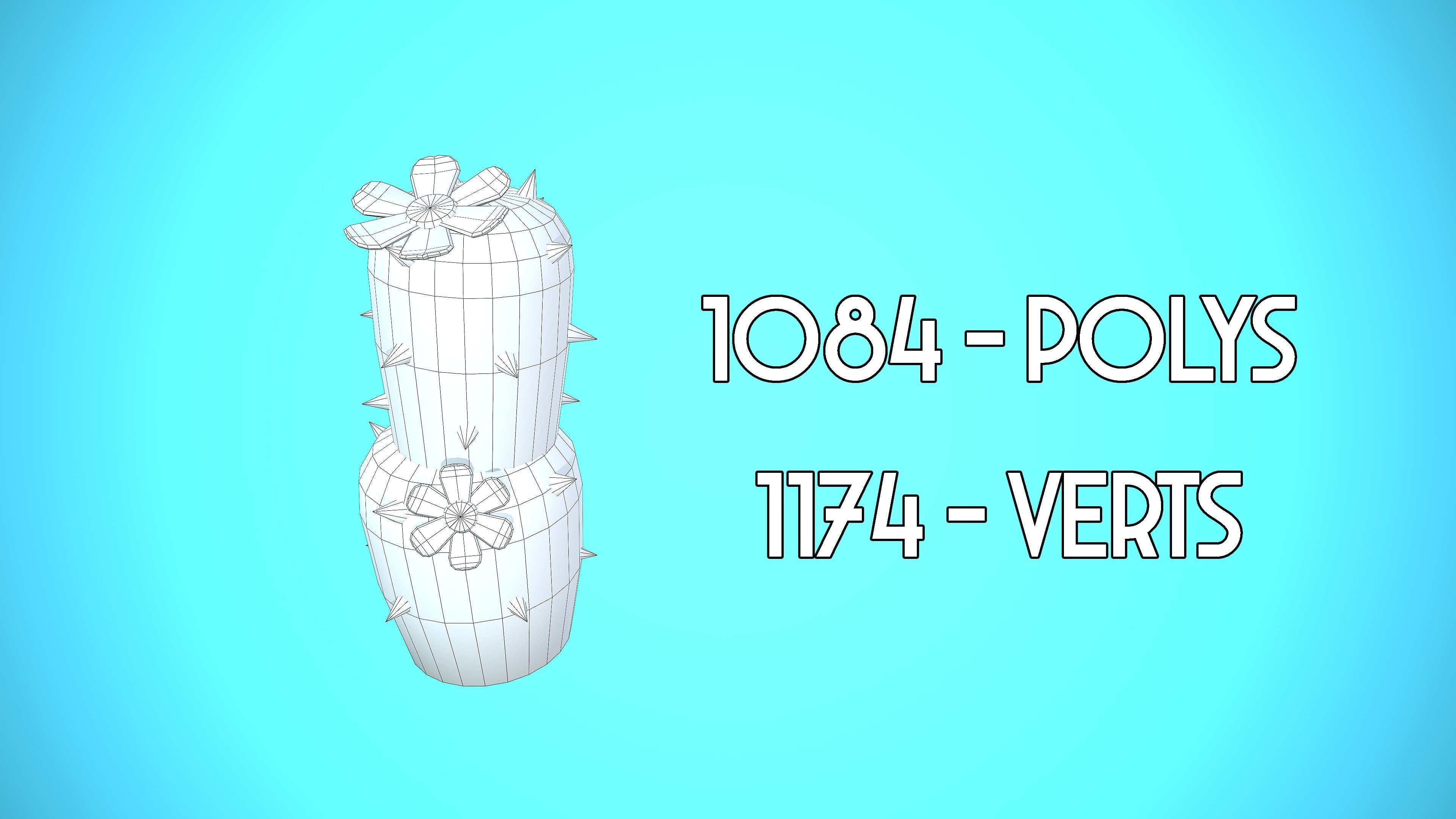 CACTUS 04 CARTOON STYLIZED Low-poly 3D model_2