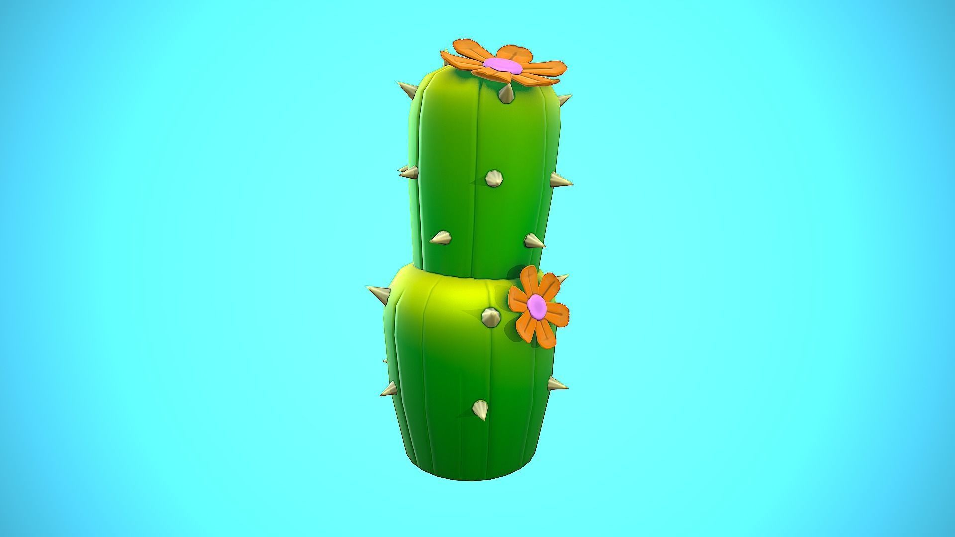CACTUS 04 CARTOON STYLIZED Low-poly 3D model_8