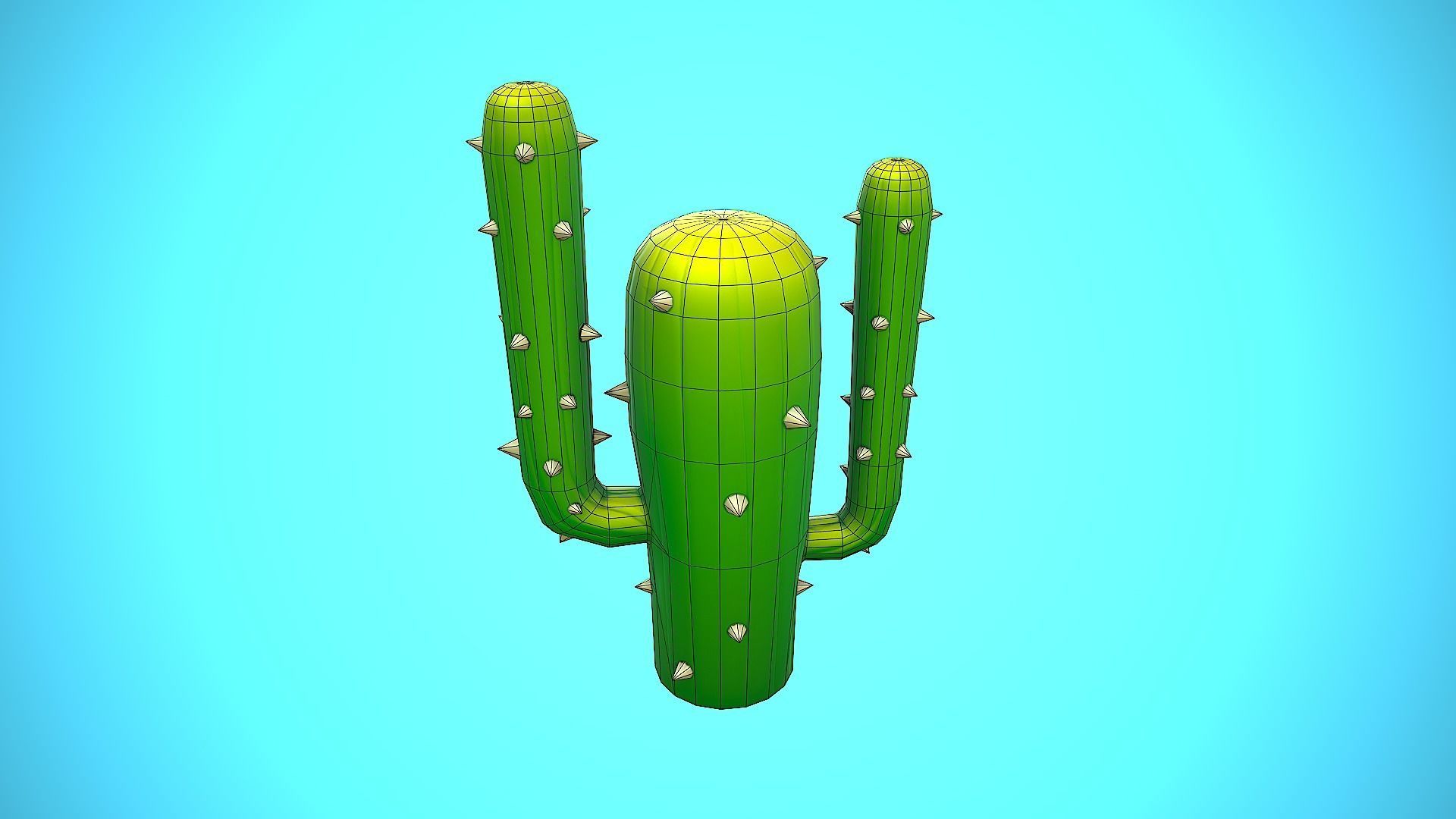 CACTUS 05 CARTOON STYLIZED Low-poly 3D model_6
