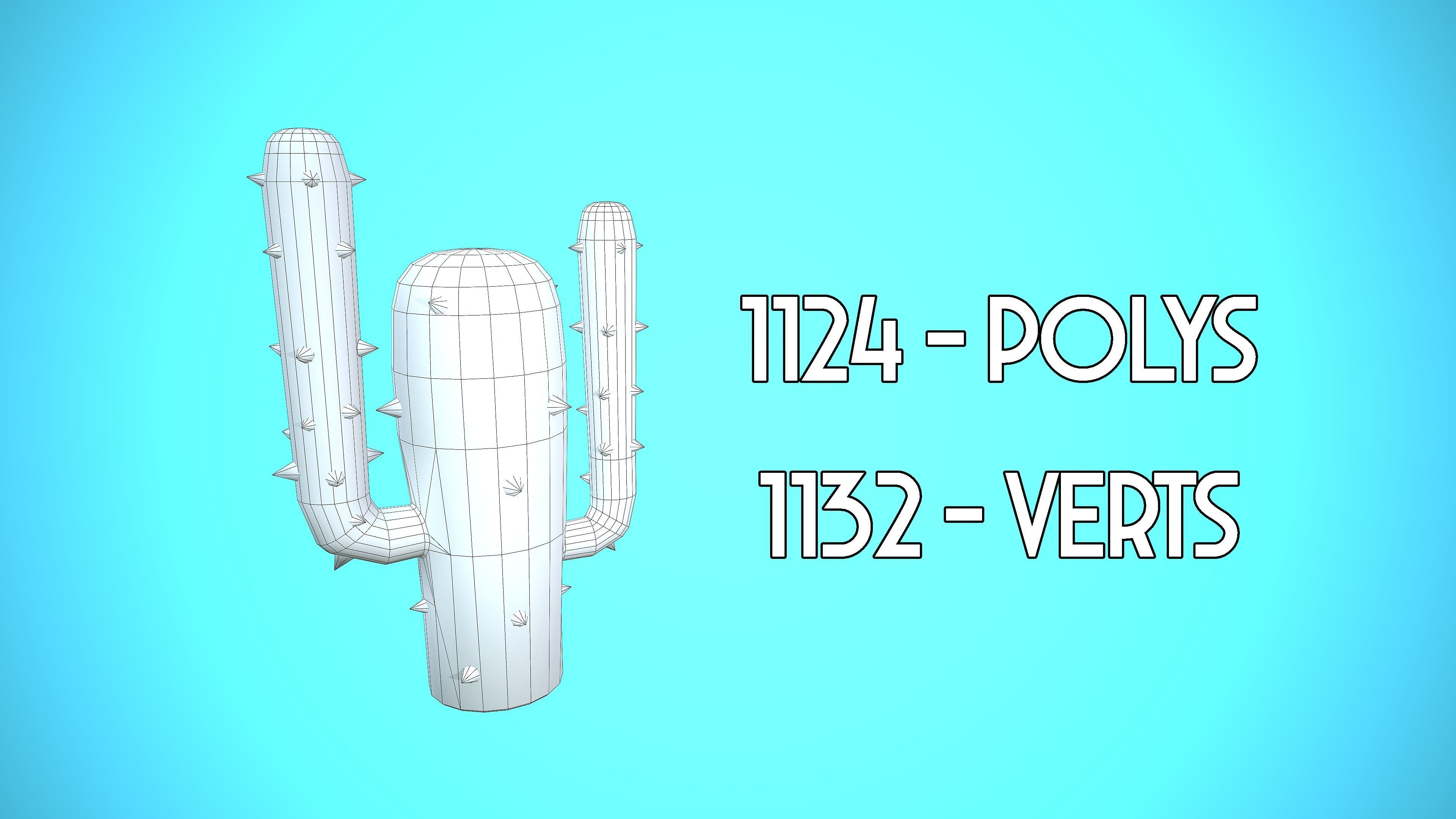 CACTUS 05 CARTOON STYLIZED Low-poly 3D model_2