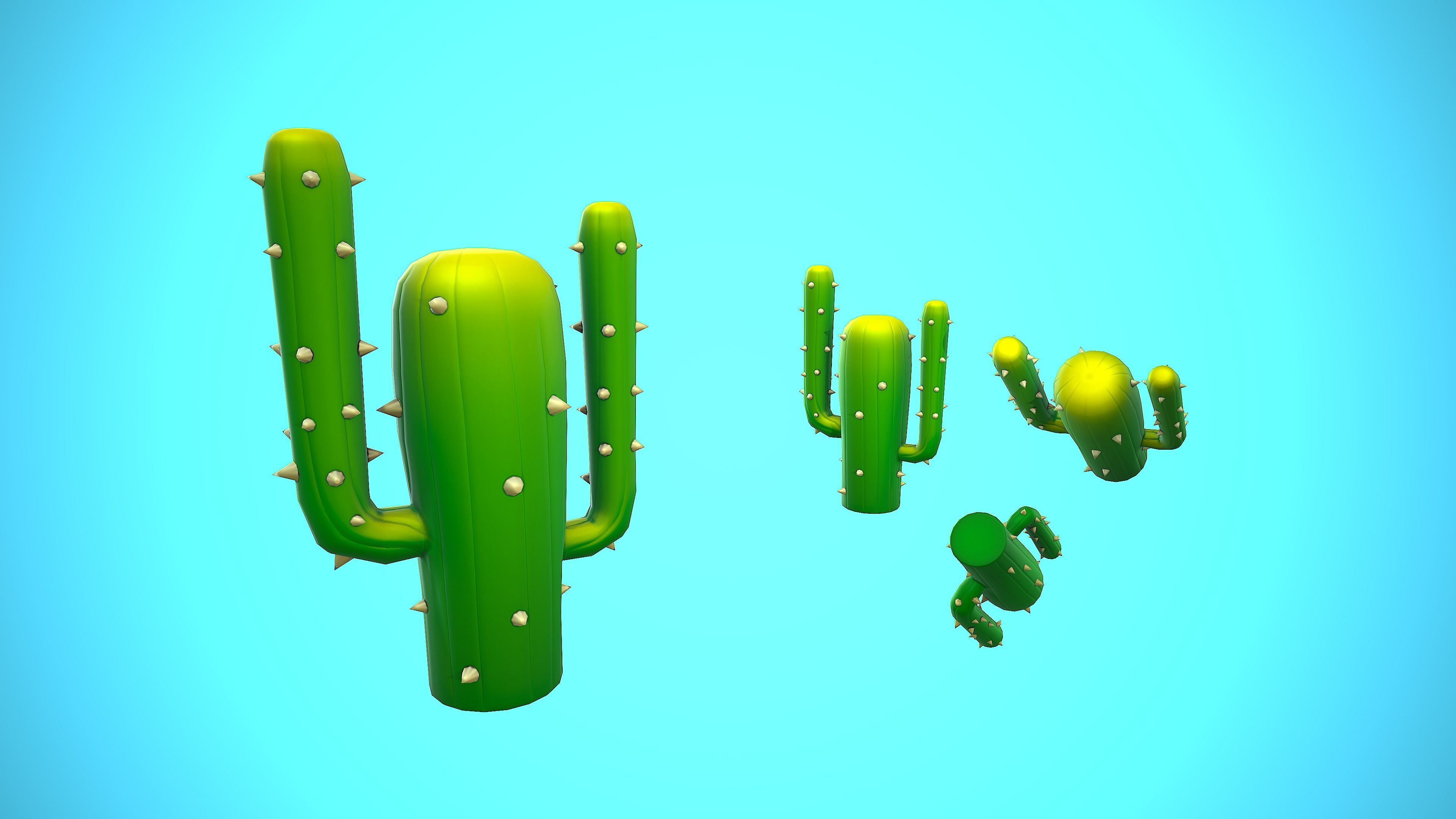 CACTUS 05 CARTOON STYLIZED Low-poly 3D model_3