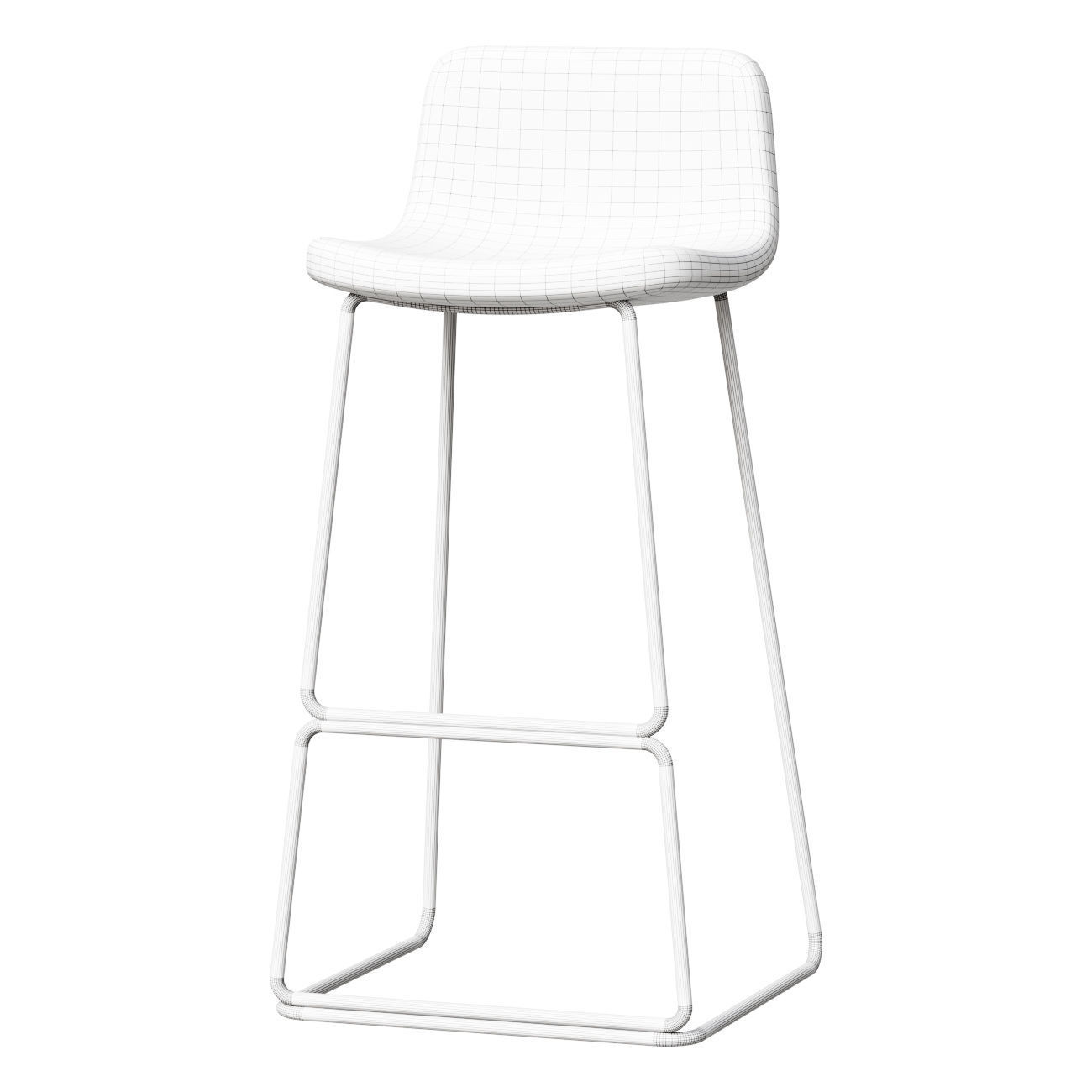 Neo Soft Green Bar Stool 3D model_1