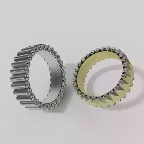 Gold and silver ring