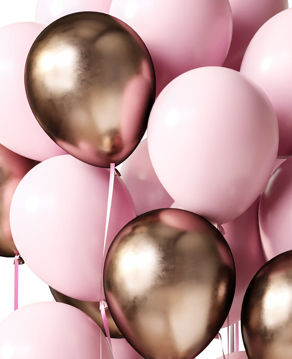 Gift - surprise with balloons Present 3D model_3