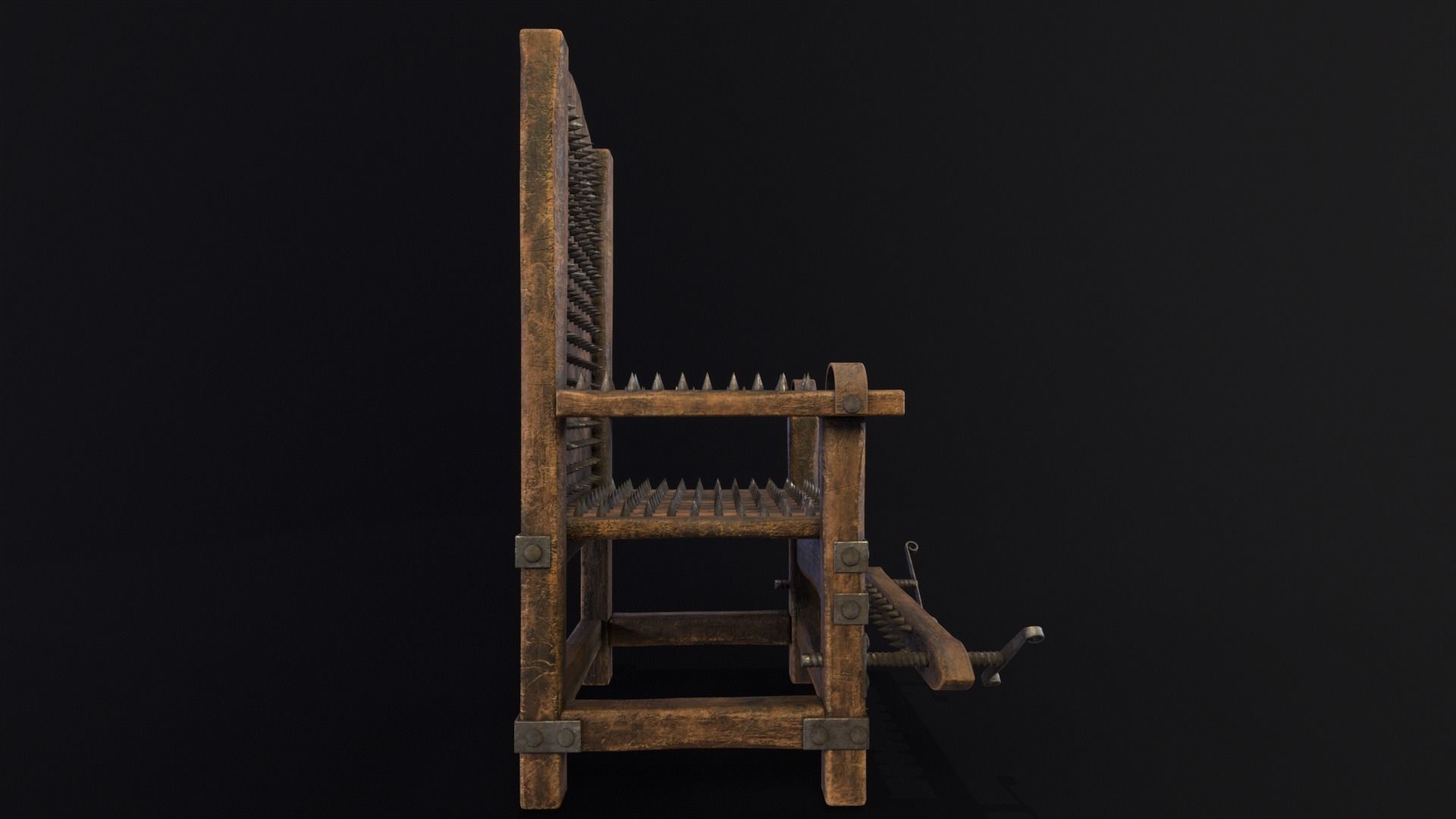 Judas Torture Chair Low-poly 3D model_16