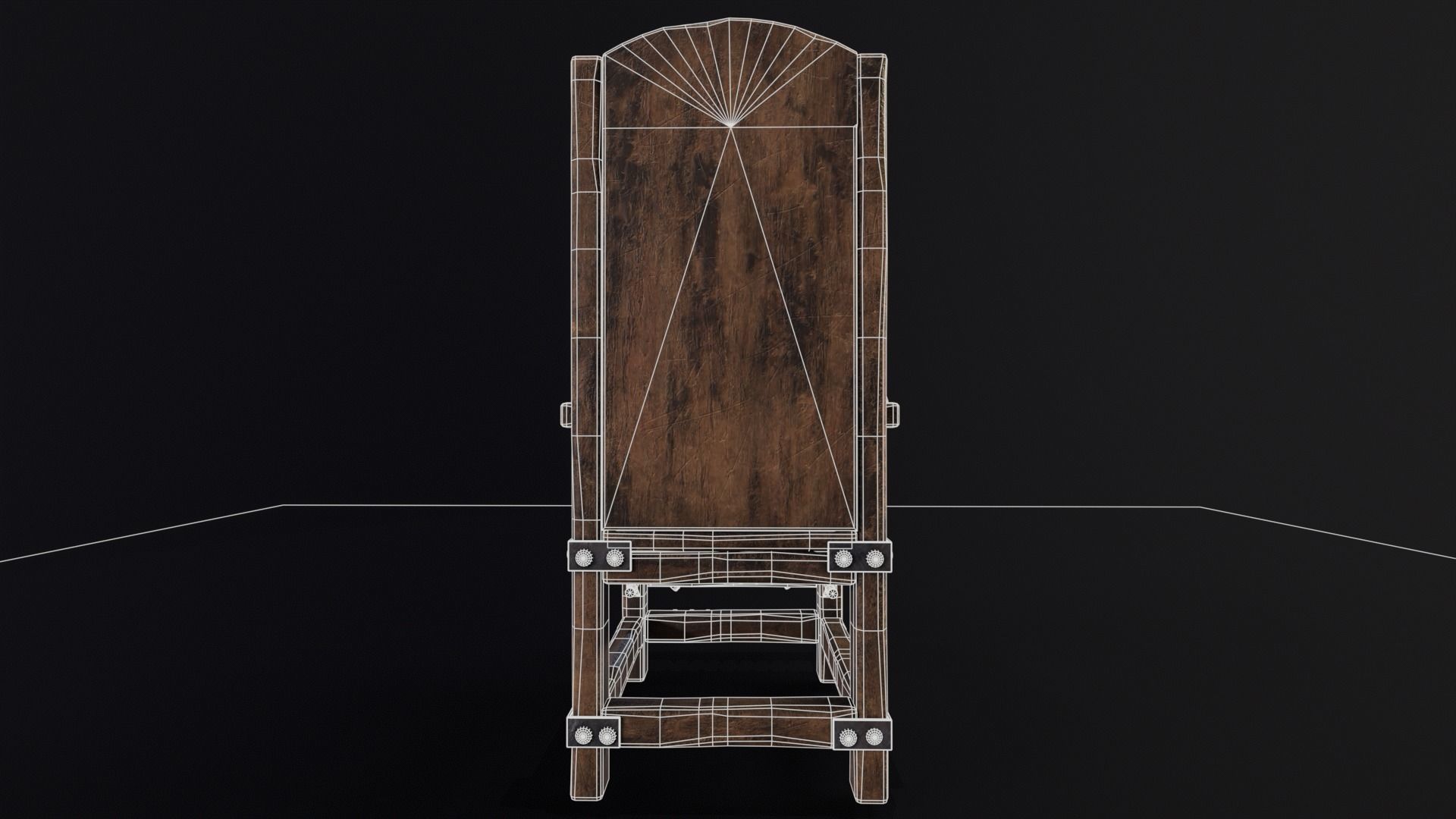 Judas Torture Chair Low-poly 3D model_13