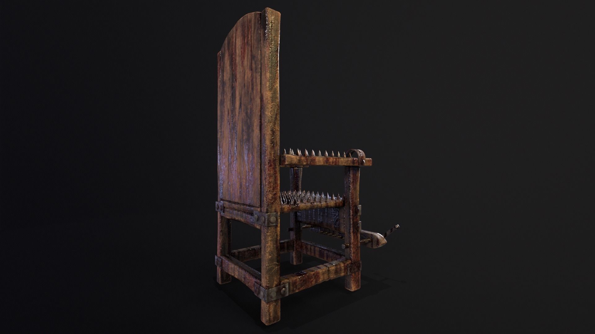 Judas Torture Chair Low-poly 3D model_14
