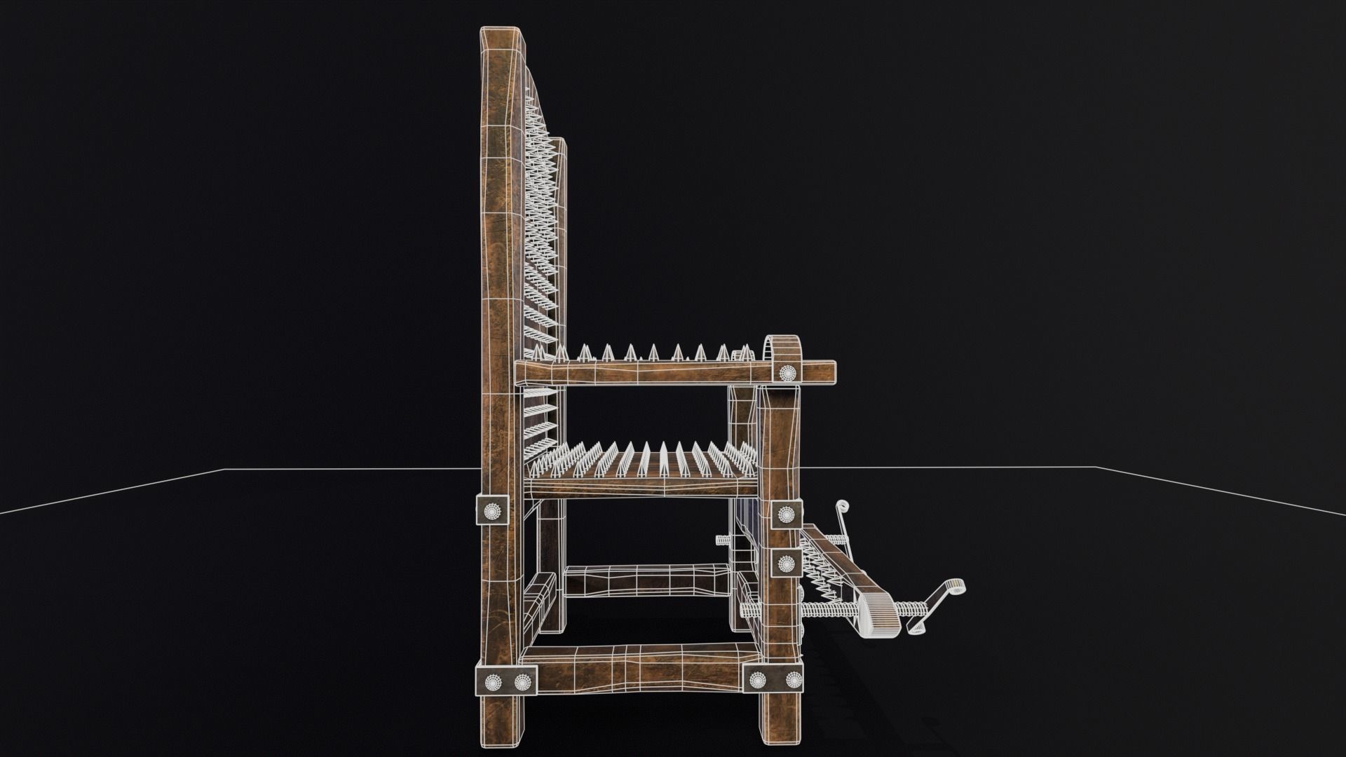 Judas Torture Chair Low-poly 3D model_17