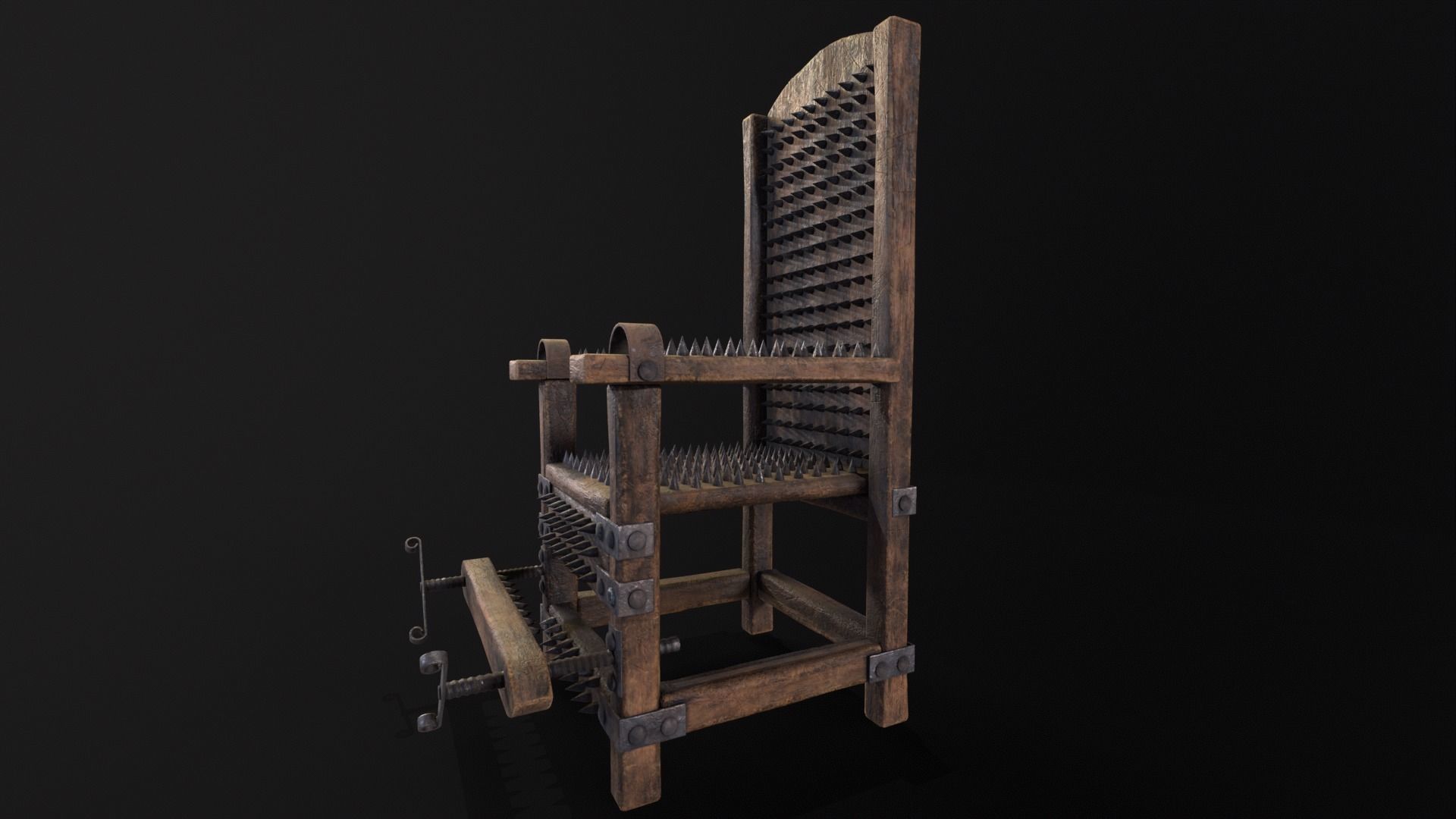 Judas Torture Chair Low-poly 3D model_8