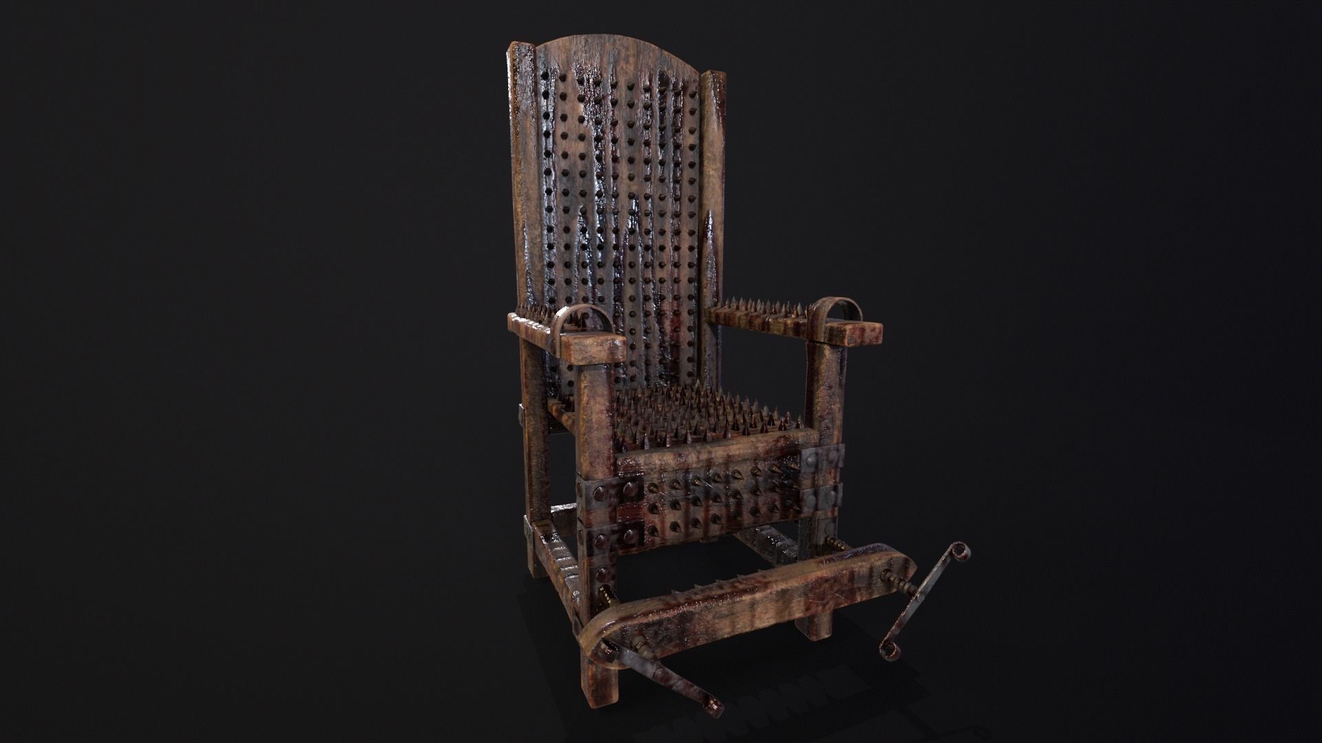 Judas Torture Chair Low-poly 3D model_2