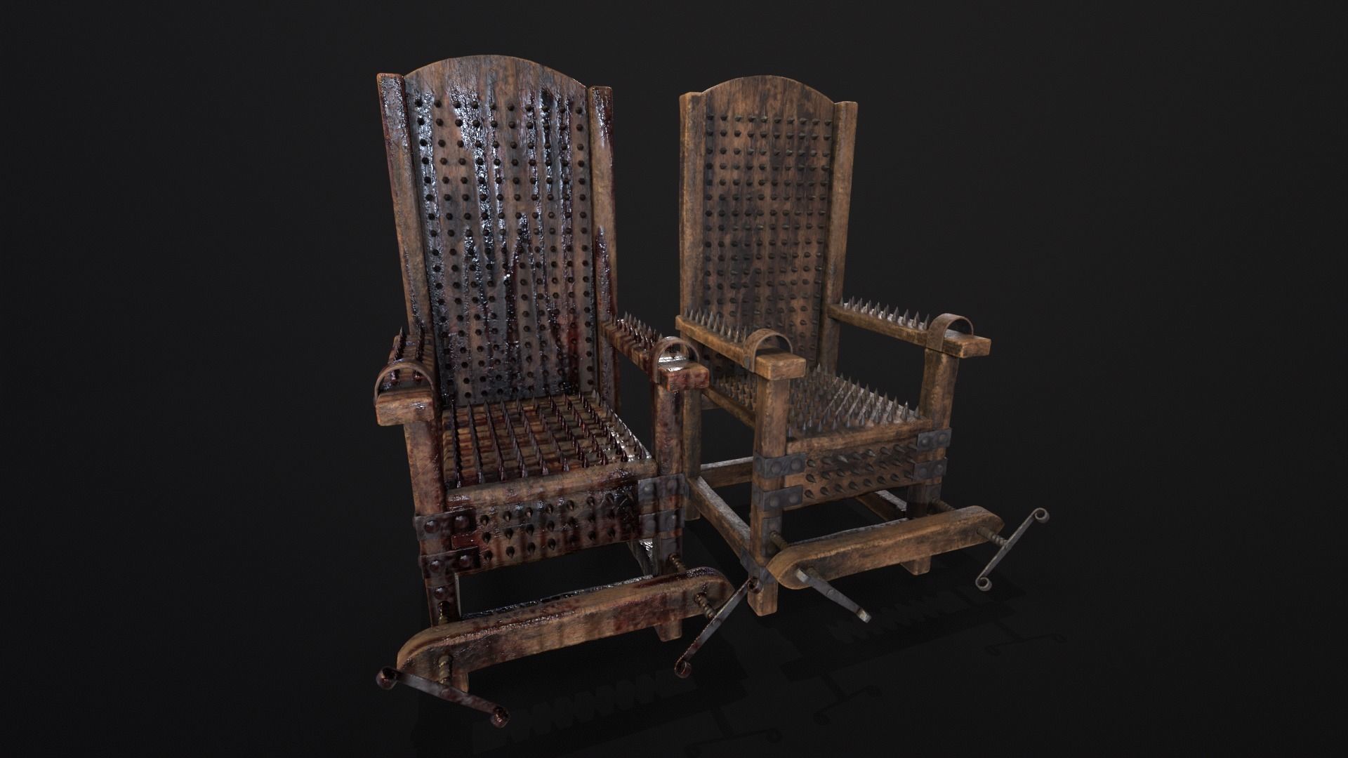 Judas Torture Chair Low-poly 3D model_20