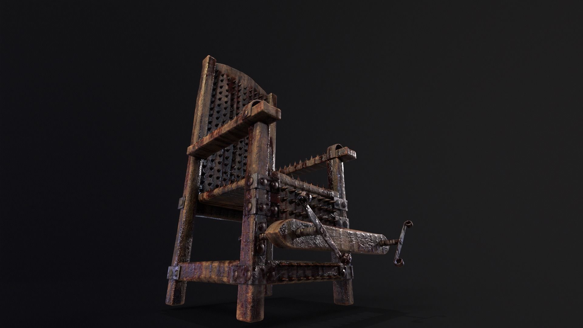 Judas Torture Chair Low-poly 3D model_18