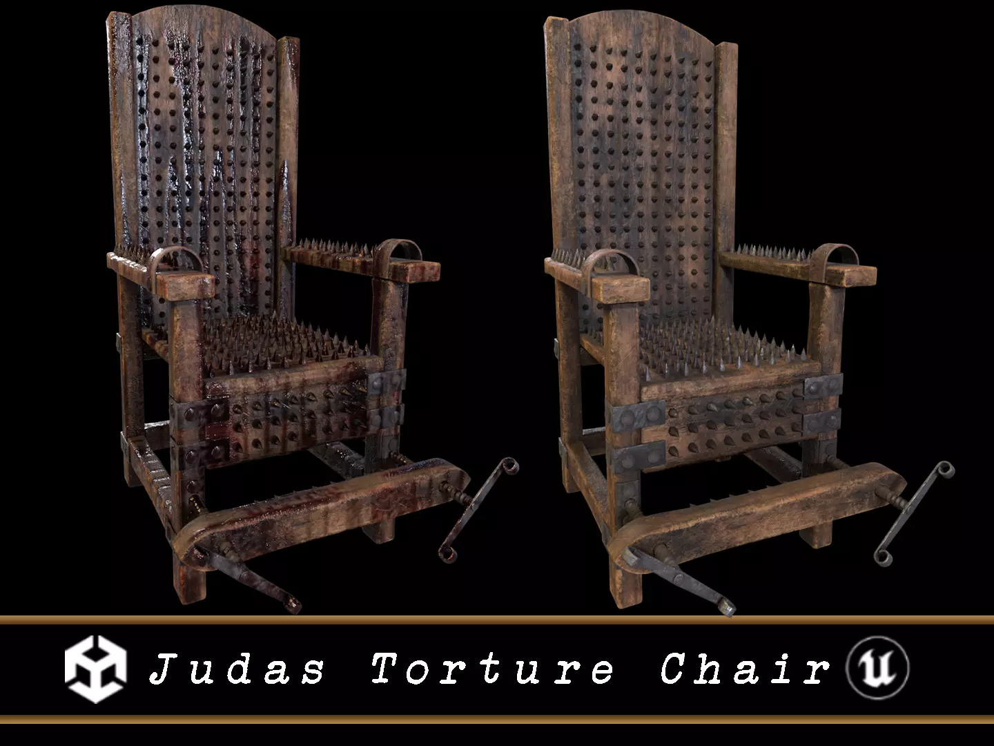 Judas Torture Chair Low-poly 3D model_0