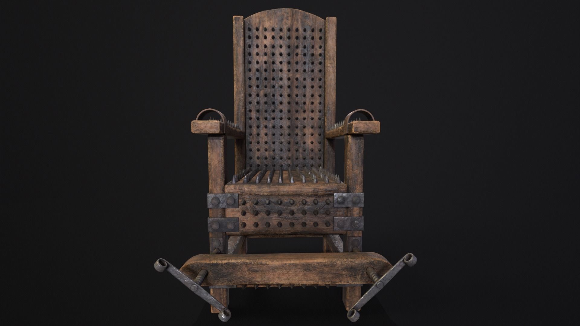 Judas Torture Chair Low-poly 3D model_4