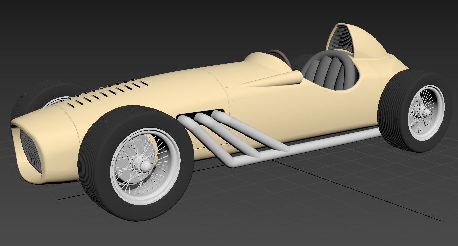 Vintage Race Car 3D model_40