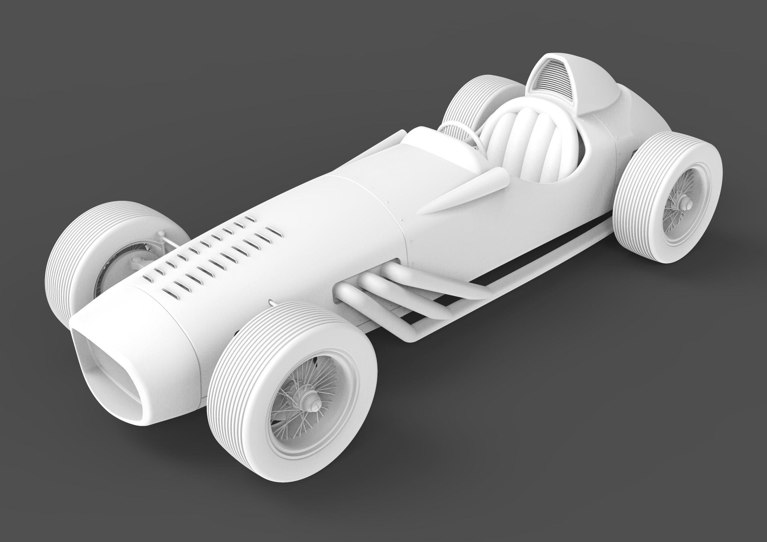 Vintage Race Car 3D model_1