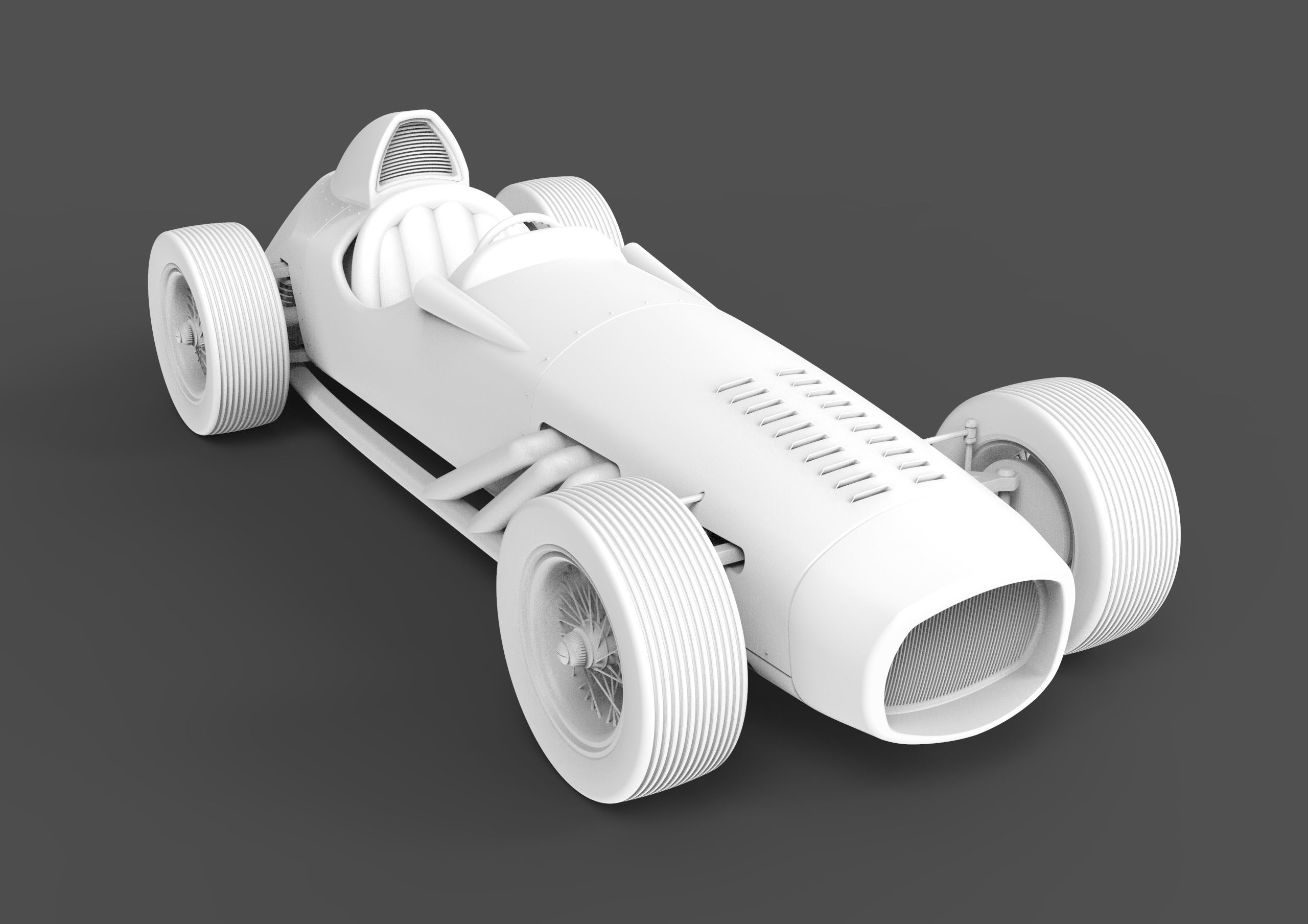 Vintage Race Car 3D model_13