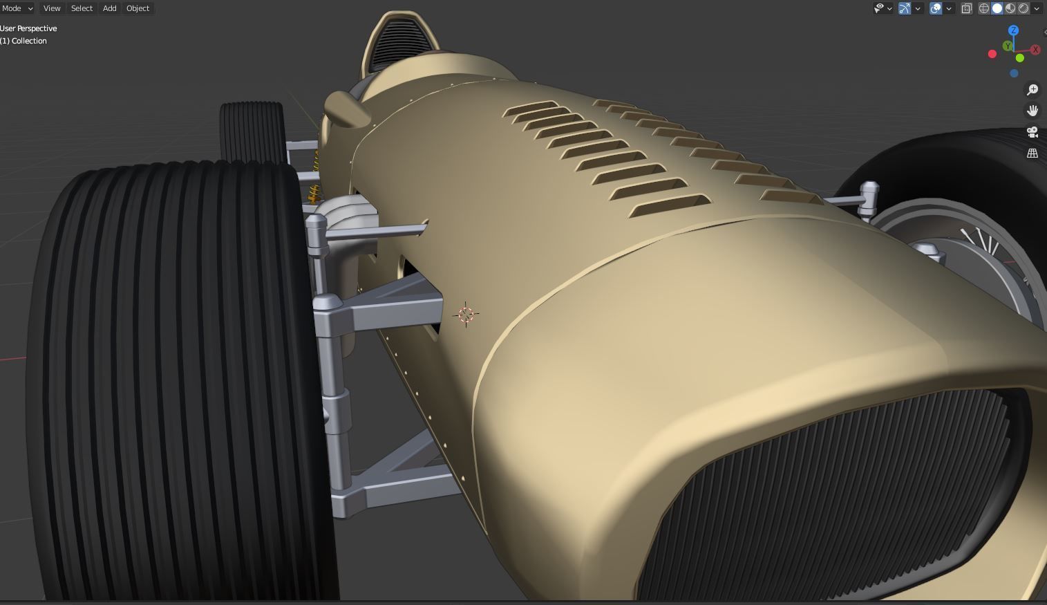 Vintage Race Car 3D model_37