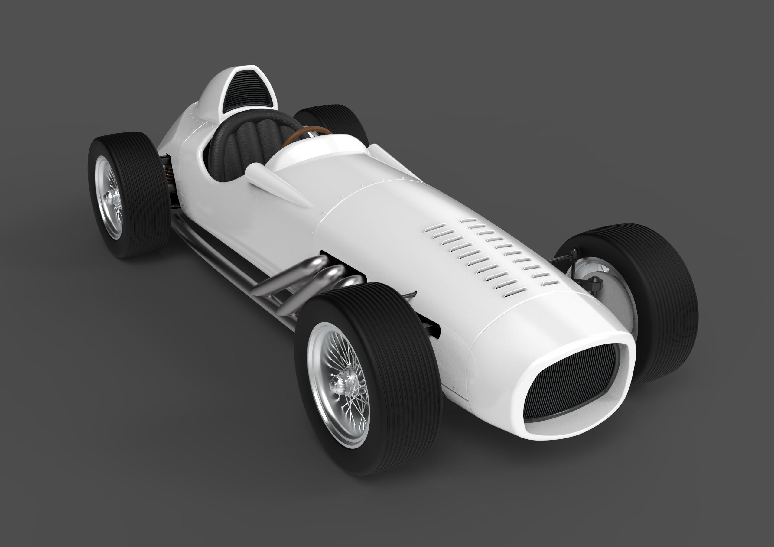 Vintage Race Car 3D model_12