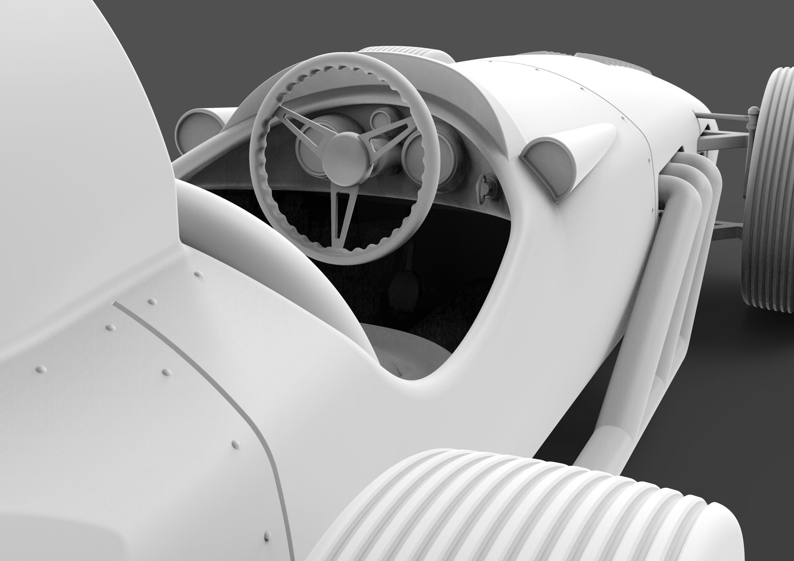 Vintage Race Car 3D model_15