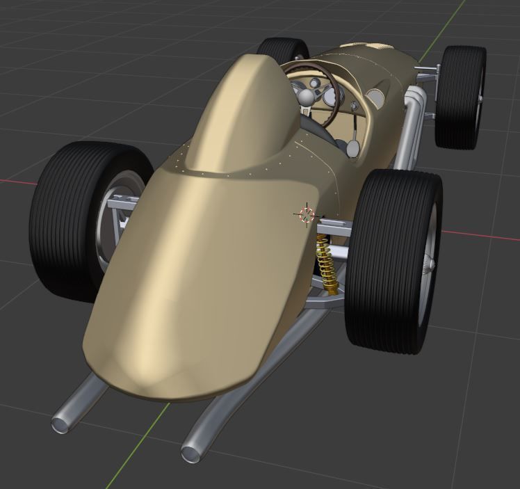 Vintage Race Car 3D model_35