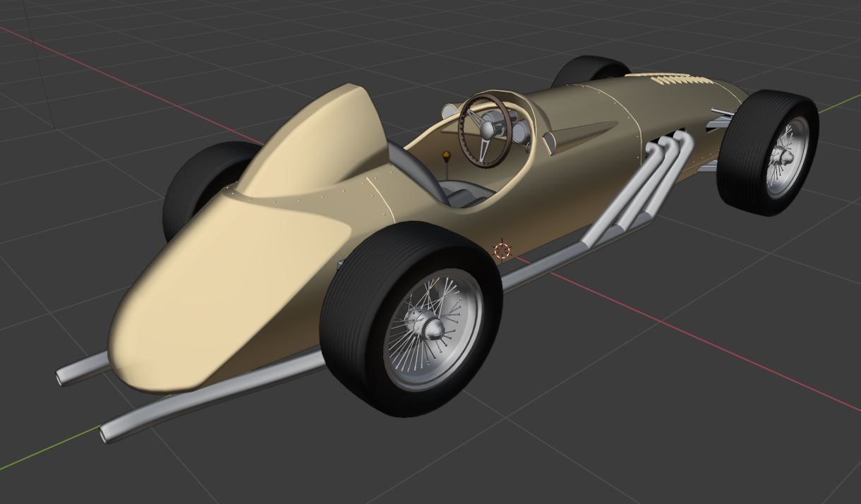 Vintage Race Car 3D model_34