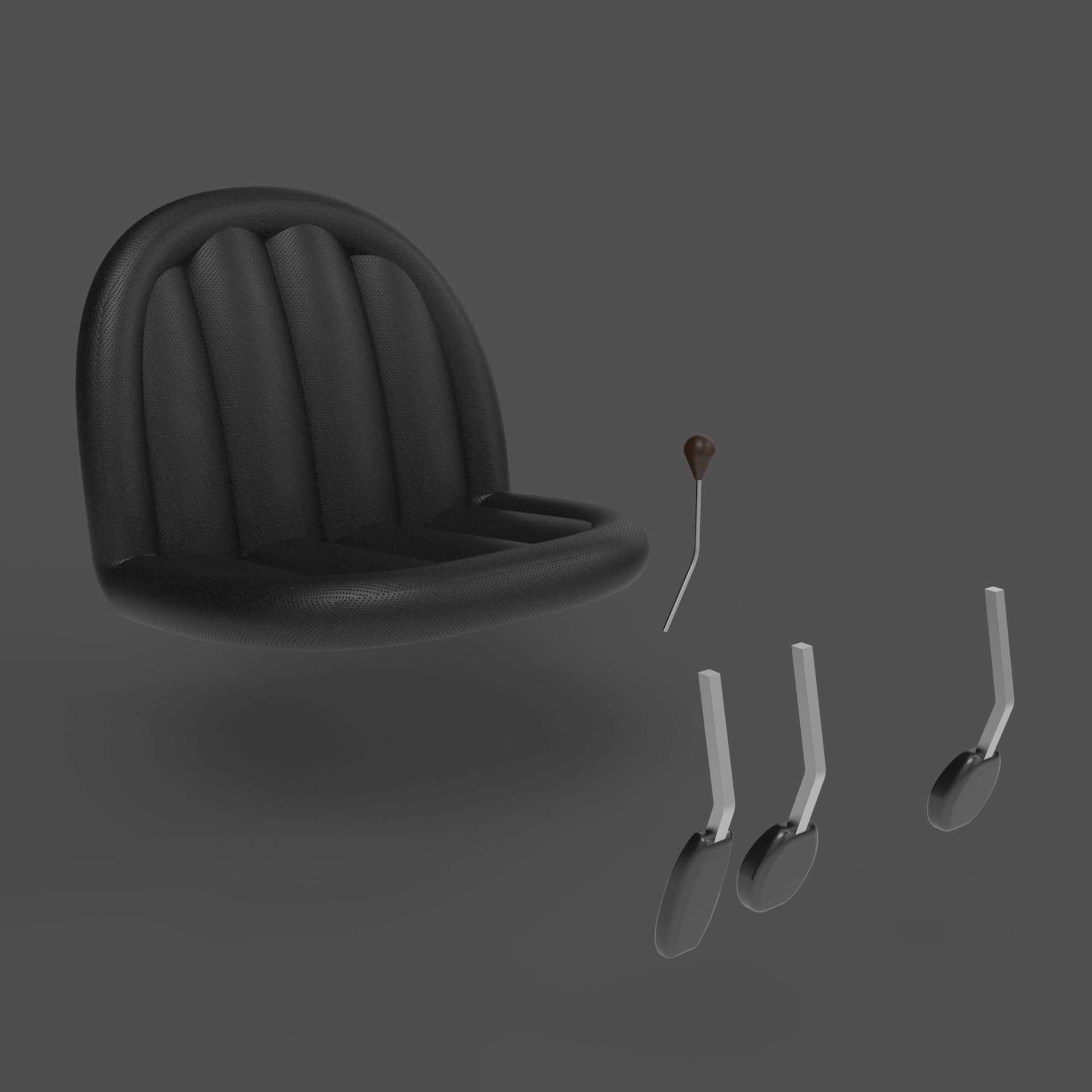 Vintage Race Car 3D model_28