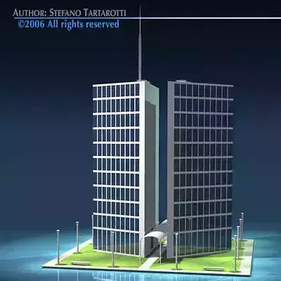 Stilizedcity-triangle building a-f