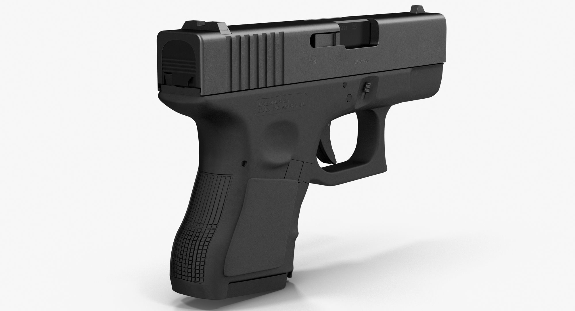 Glock 26 Low-poly 3D model_7