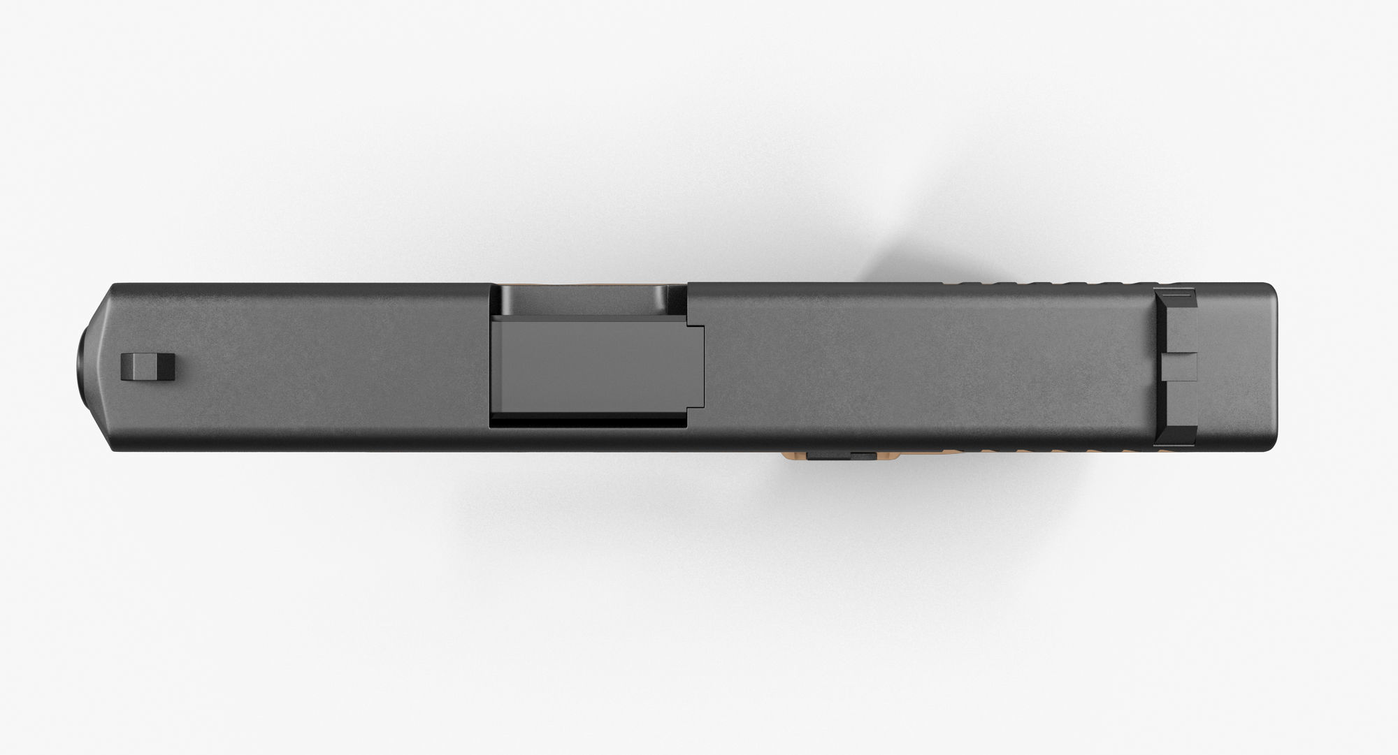 Glock 26 Brown Low-poly 3D model_12