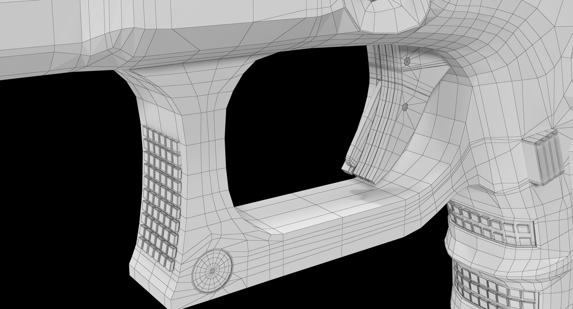 Glock 26 Brown Low-poly 3D model_19