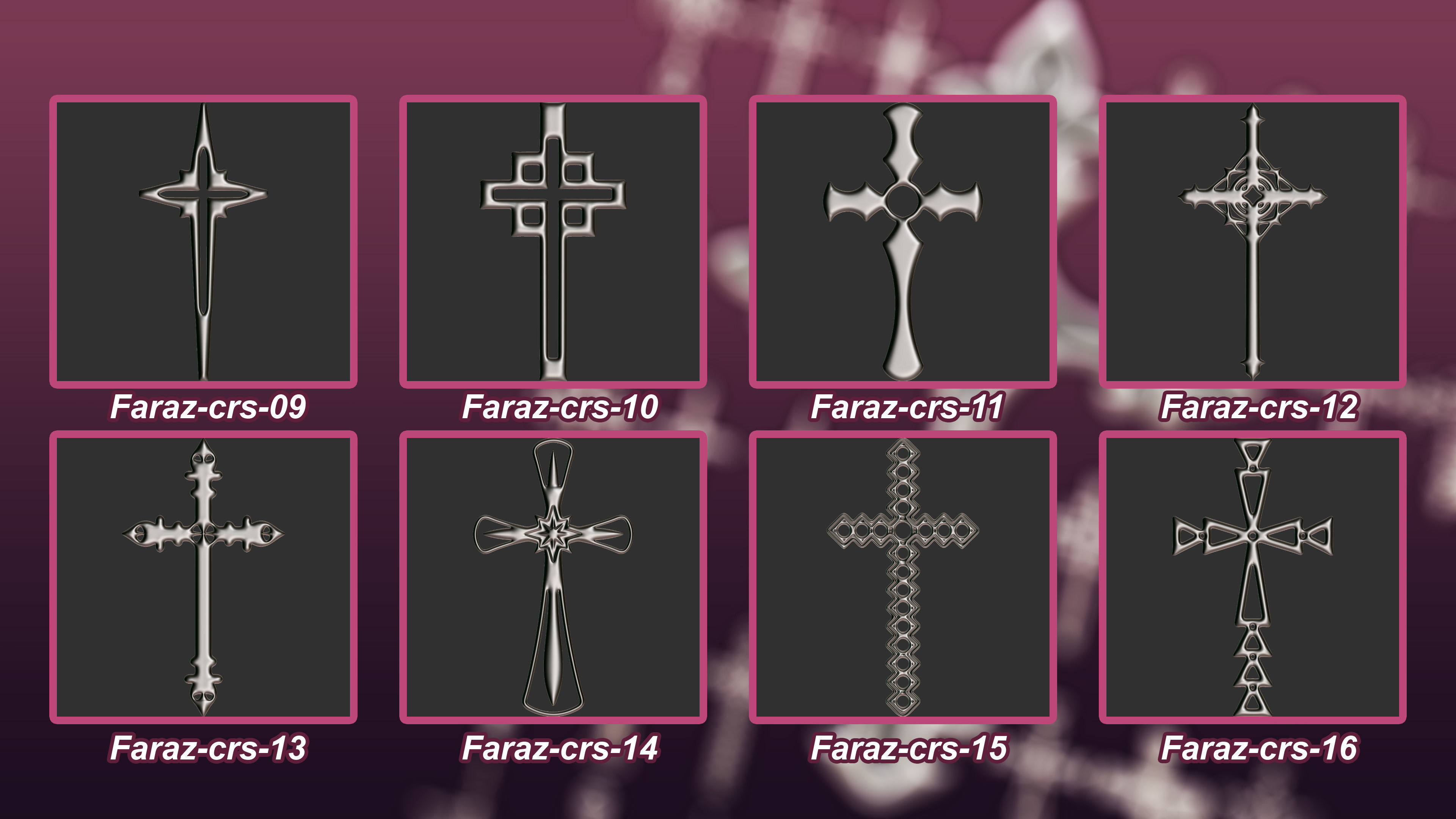 30 Christian cross 3D model Vol 4  Low-poly 3D model_2