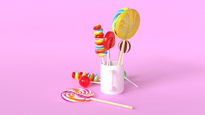 Lollipop 001 3D model 3