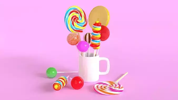 Lollipop 001 3D model