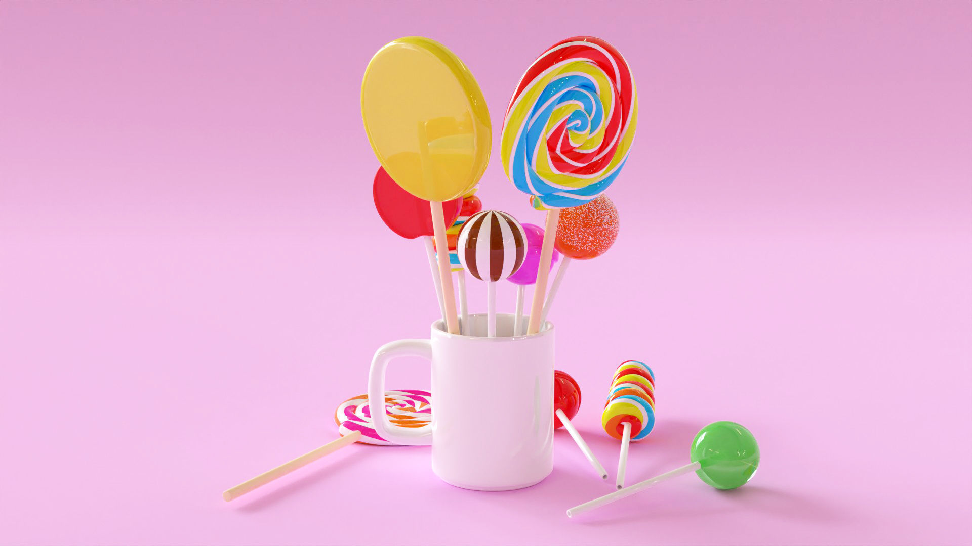 Lollipop 001 3D model_4