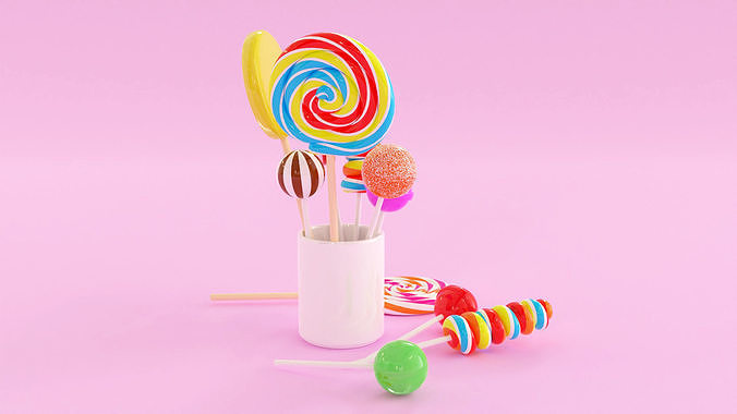 Lollipop 001 3D model 5