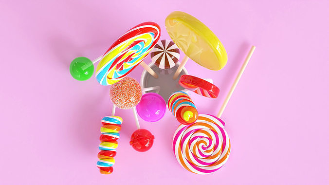 Lollipop 001 3D model 7