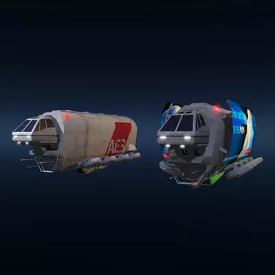 Sci-fi truck 3D model_0