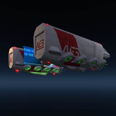 Sci-fi truck 3D model_1