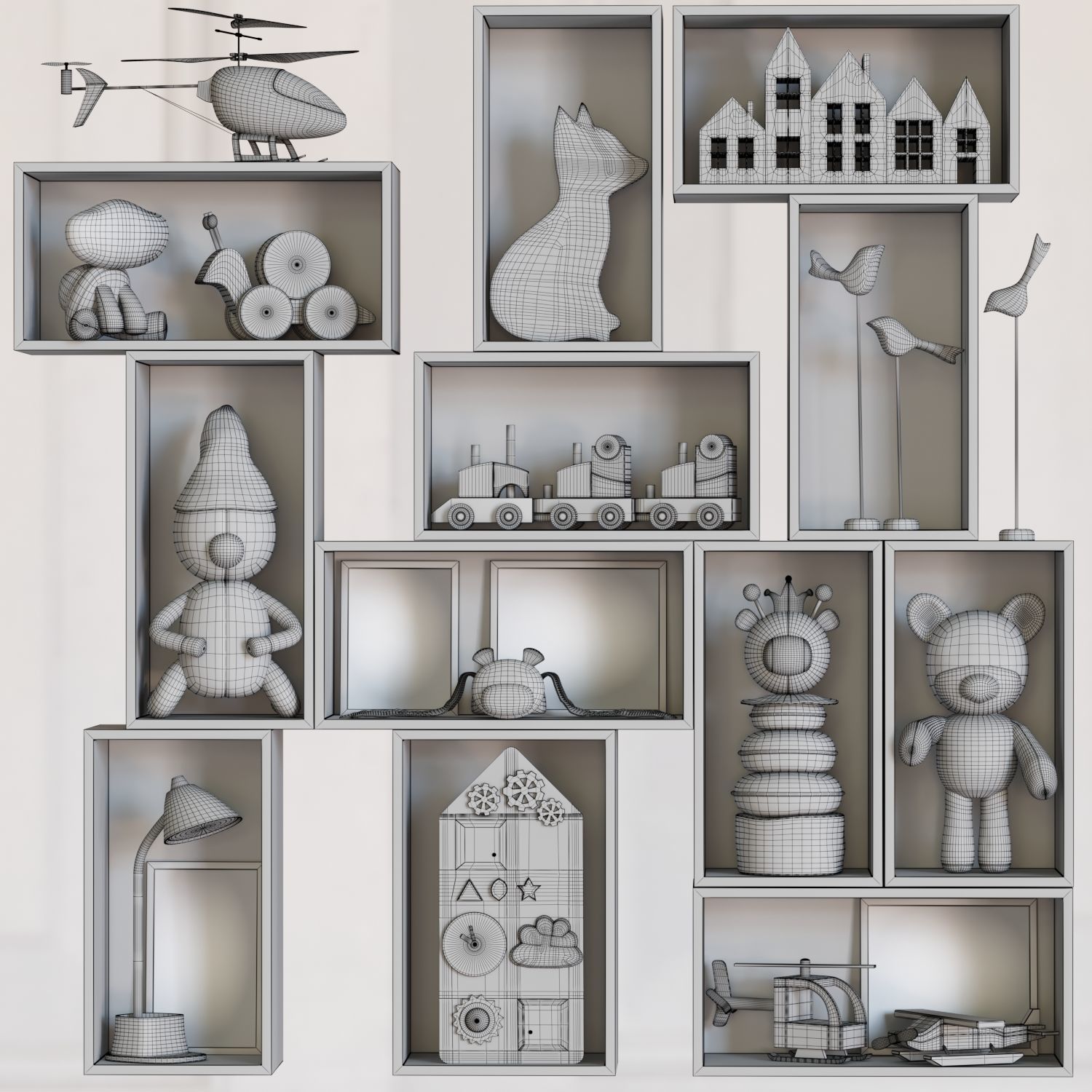 Decor set for kids 12 3D model_1