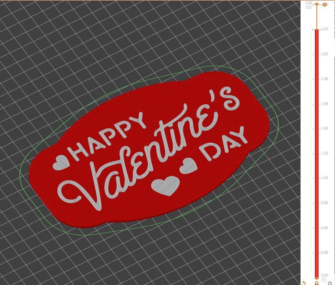 Valentine ornament unique gift for your loved one 3D print model_1